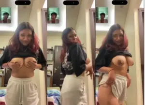NRI Hot Girl Show Her Bf Boobs