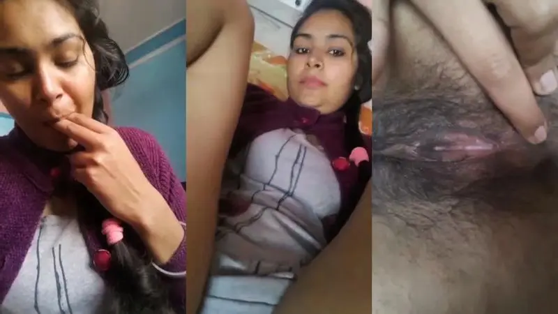 Village cute girl show her hairy pussy