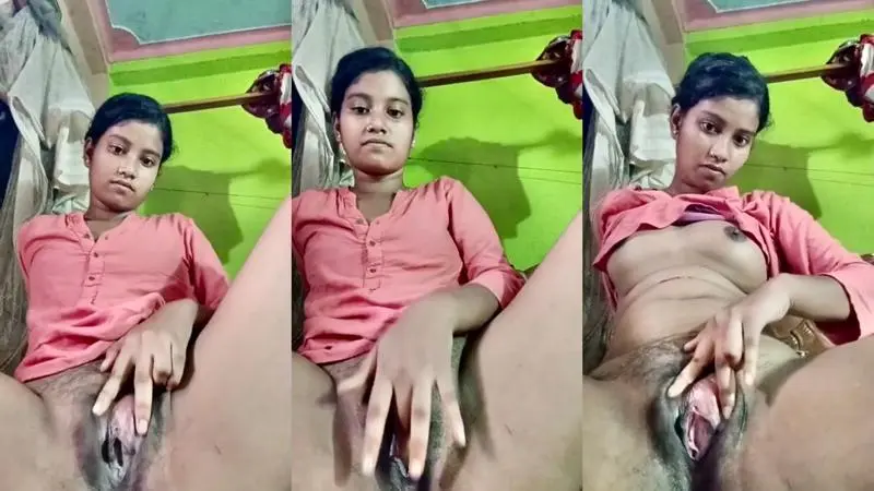 Horny desi village girl striping and fingering