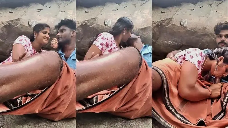 South indian desi couple doing romance and blowjob