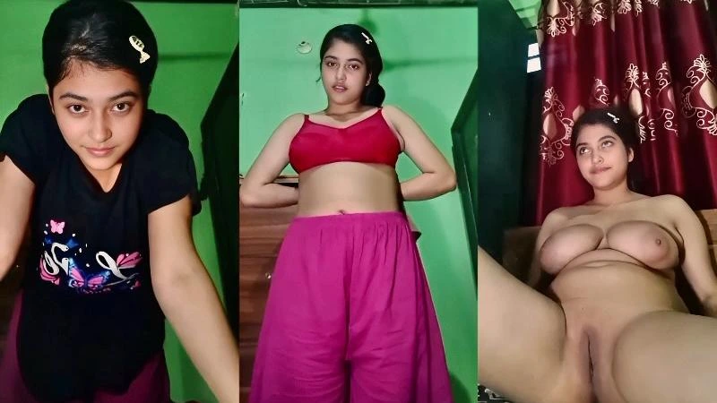 Desi village girl removing her clothes and fingering